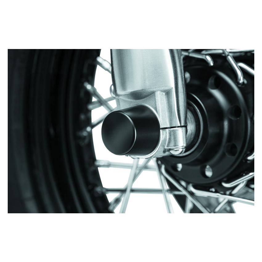 Kuryakyn 1229 Front Axle Nut Caps Satin Black