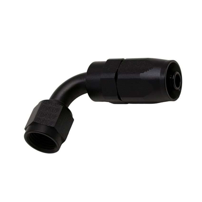 DeatschWerks 6AN Female Swivel 90-Degree Hose End CPE - Anodized Matte Black