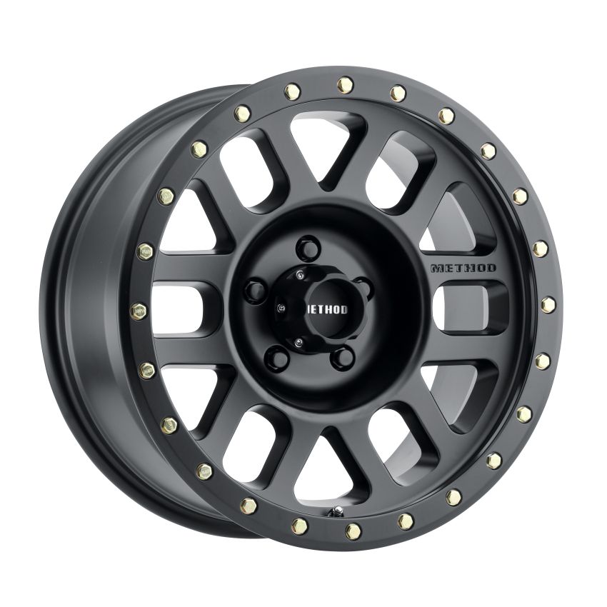 Method Wheels MR30978550500 Method MR309 Grid 17x8.5 0mm Offset 5x5 94mm CB Matte Black Wheel