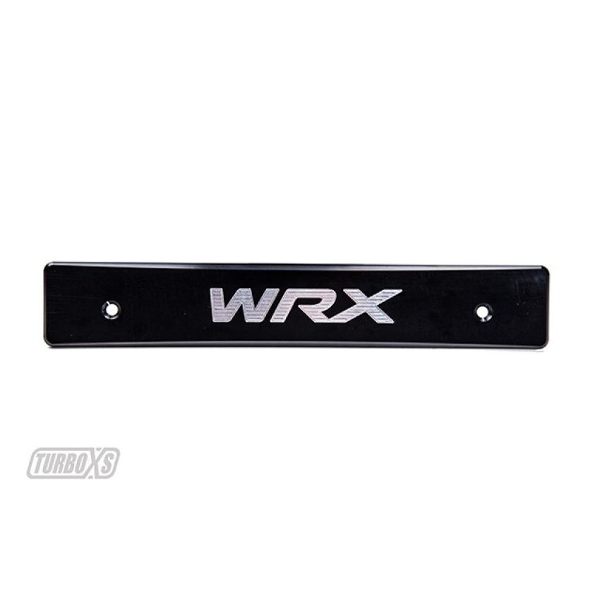 Turbo XS 15-17 Subaru WRX/STi Billet Aluminum License Plate Delete Black Machined WRX Logo