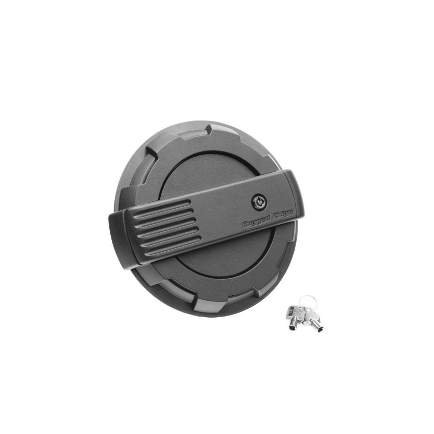 Rugged Ridge 19-23 Jeep Wrangler JL Elite Locking Fuel Door - Black
