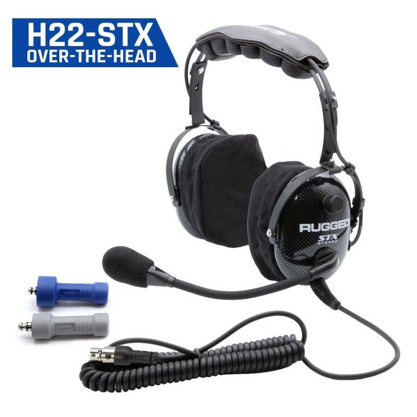 Rugged Radios H42-STX ULTIMATE HEADSET for STEREO and OFFROAD Intercoms - OTH or BTH