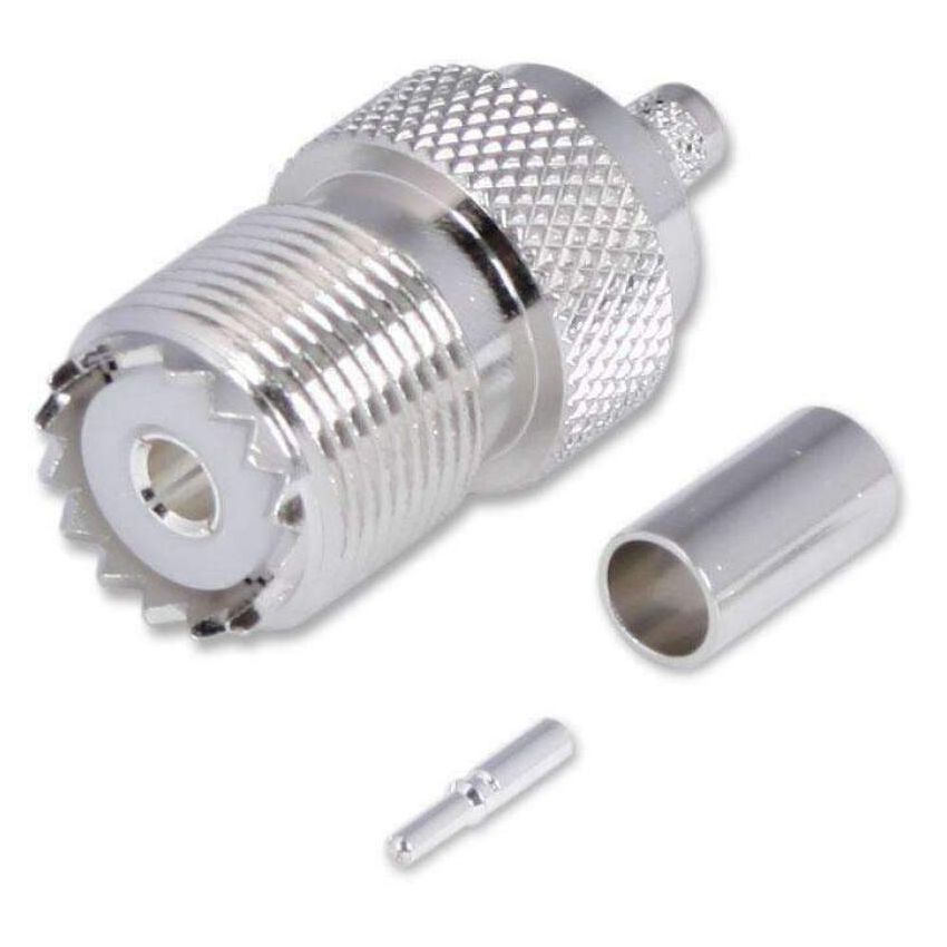 Rugged Radios UHF-CONN-F Crimp On Female UHF Antenna Connector