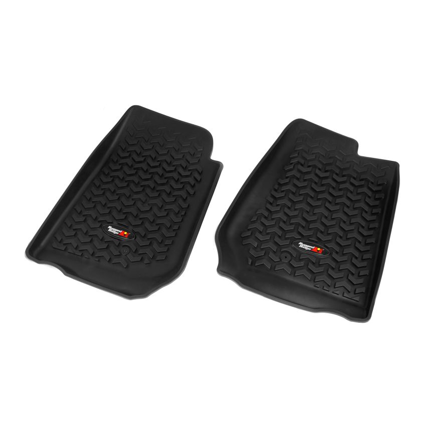 Rugged Ridge 12920.02 Floor Liner Front Black 2007-2018 Jeep Wrangler Unlimited JK 4 Dr