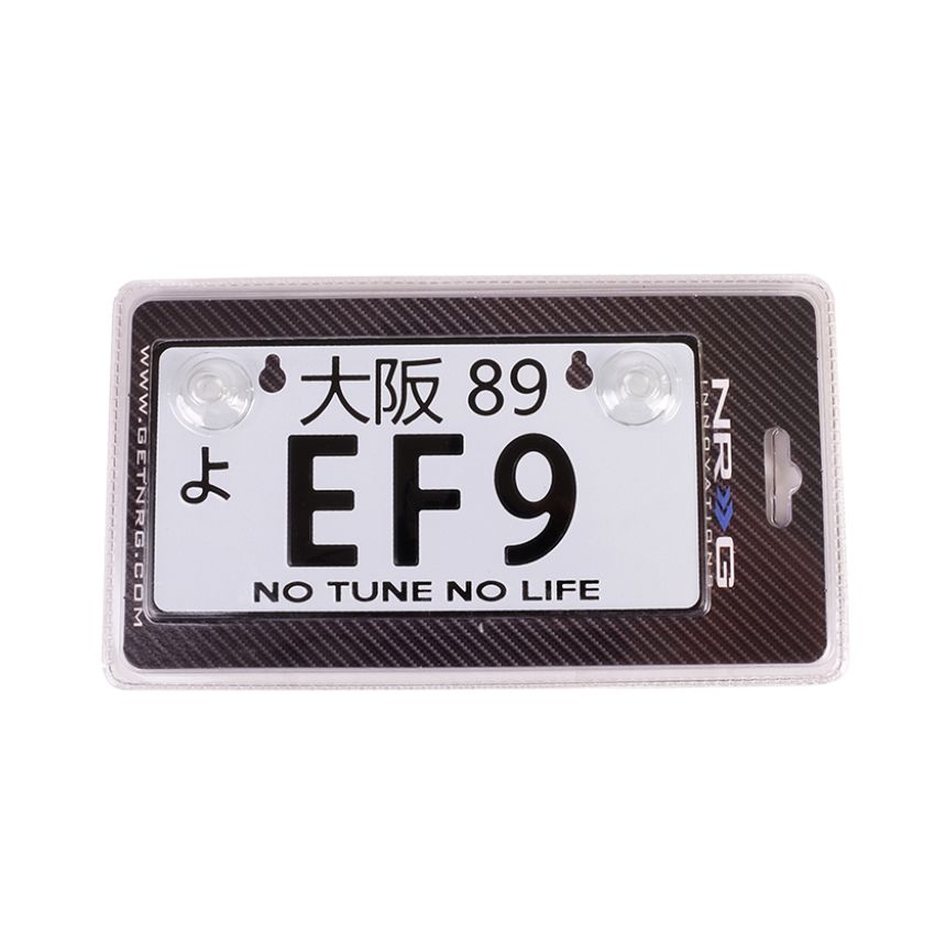 NRG Mini JDM Style Aluminum License Plate (Suction-Cup Fit/Universal) - EF9