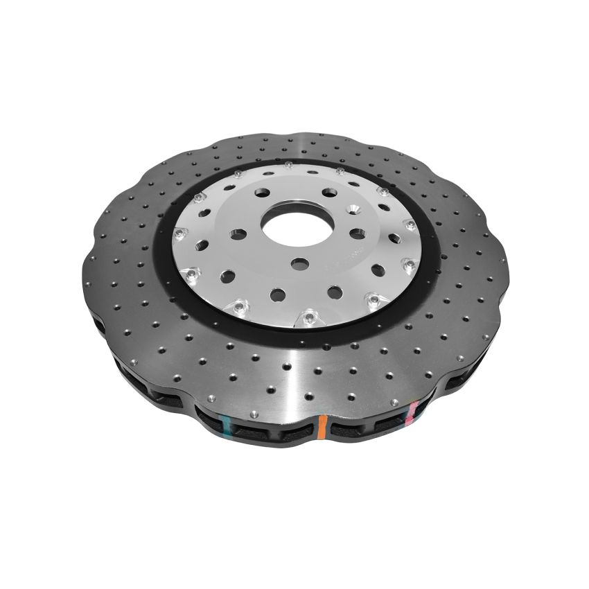 DBA 53002WSLVXD 14-18 Audi RS7 (w/Iron Rotors) Front 5000 Series Cross Drilled Rotor w/Silver Hat