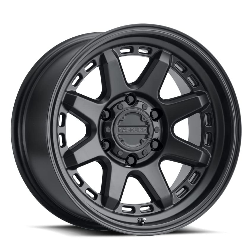 Raceline 947B Scout 17x8.5in / 6x114.3 BP / 18mm Offset / 66.1mm Bore - Satin Black Wheel