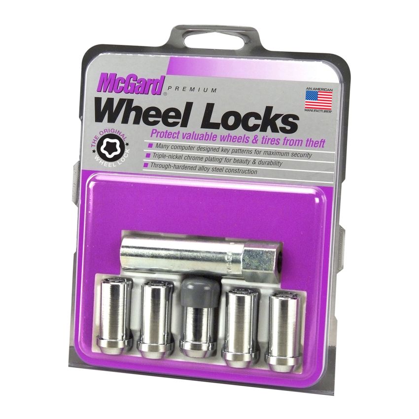 Wheel Locks 5Pcs. 97-20 Jeep JK/TJ 1/2-20 Chrome