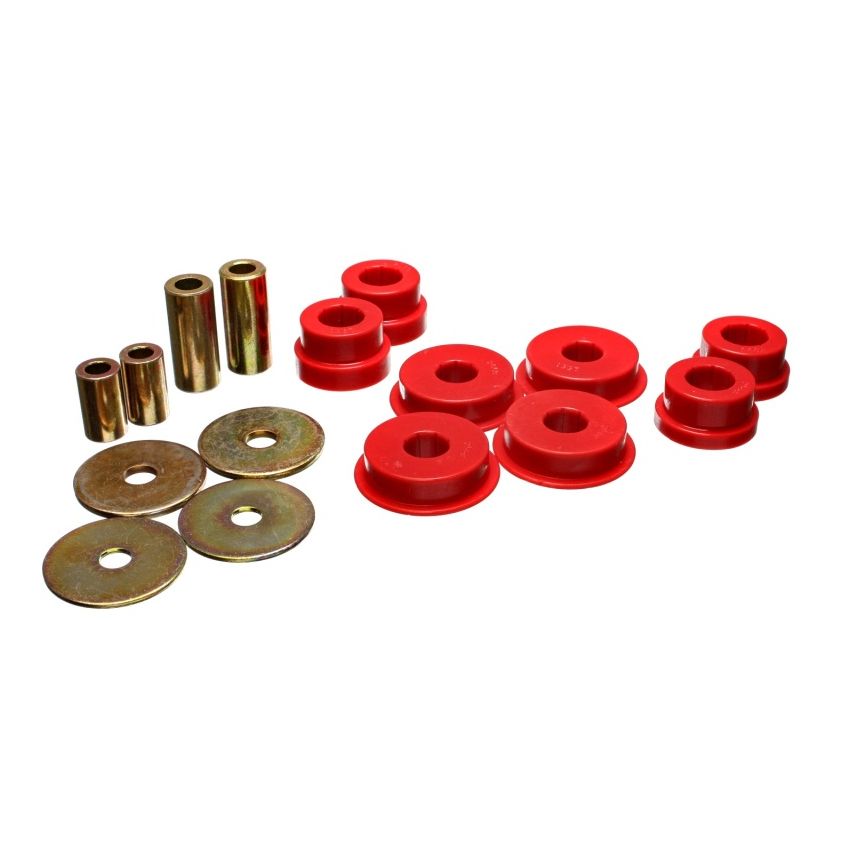 Energy Suspension 03-05 Mitsubishi Lancer EVO 8 Red Rear Differential / Mustache Bar Bushing Set