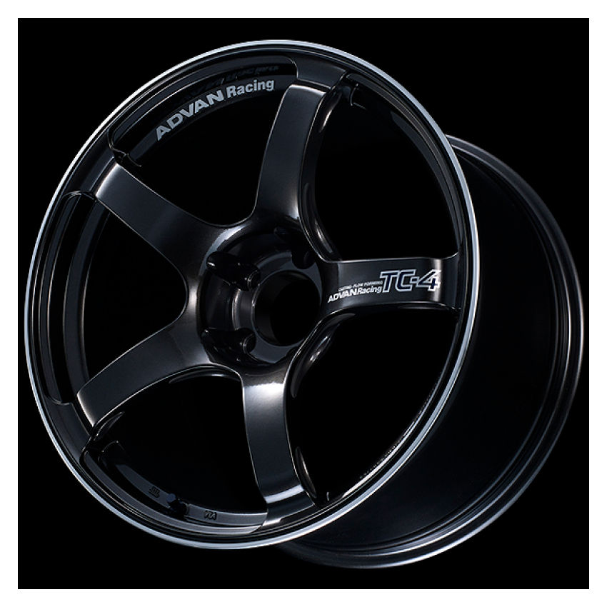 Advan YAD8I25MBGR TC4 18x9 +25mm 5x112 Racing Black Gunmetallic and Ring Wheel