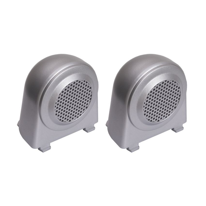 Rugged Ridge 07-10 Jeep Wrangler JK Silver Tweeter Speaker Enclosures