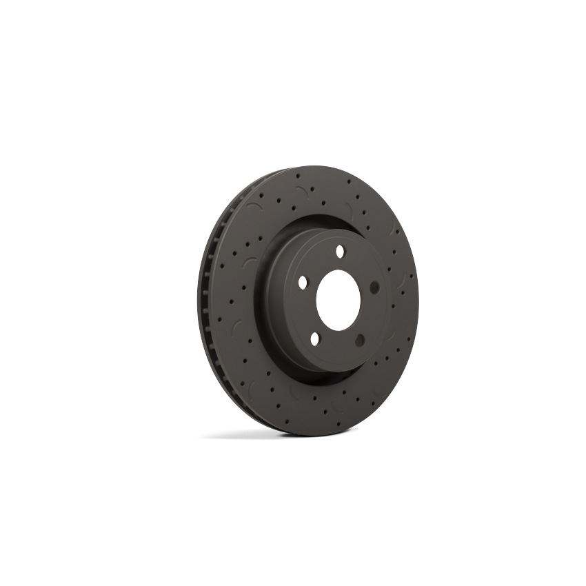 Hawk Performance HTC4356 Talon Cross Drilled And Slotted Brake Rotors