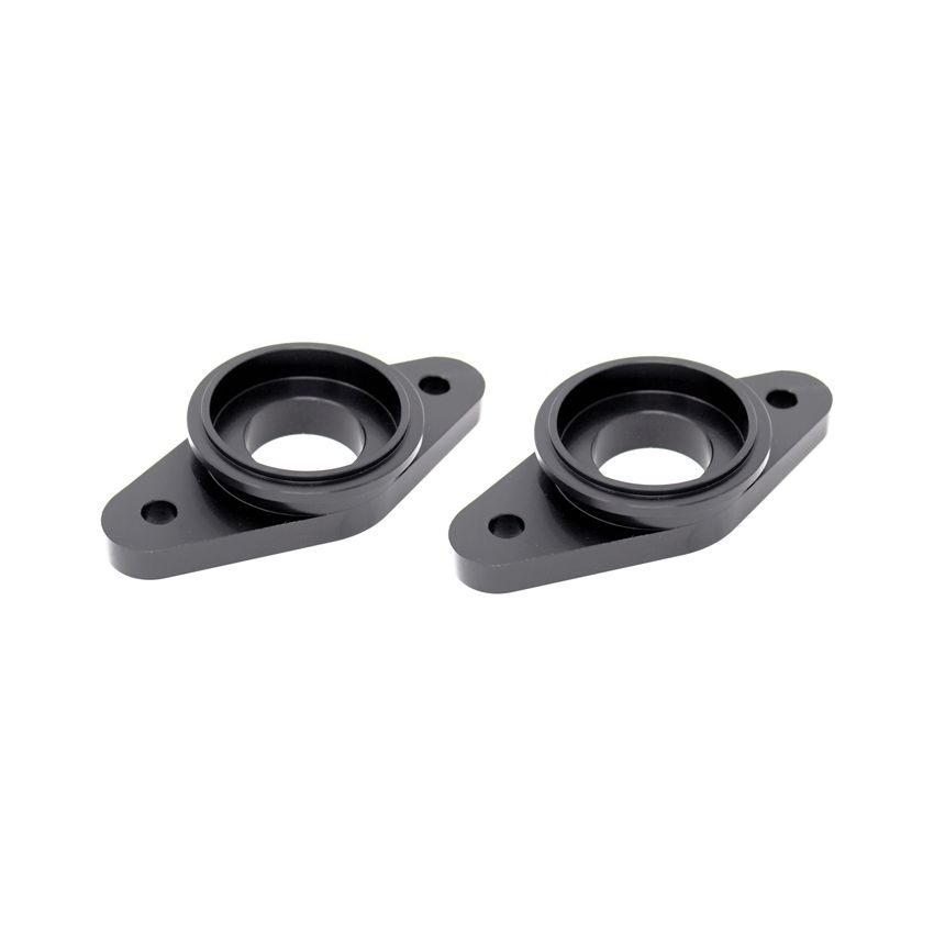 Torque Solution Billet Stock to Tial Blowoff Valve Adapter (Black): Nissan GTR R35 ALL