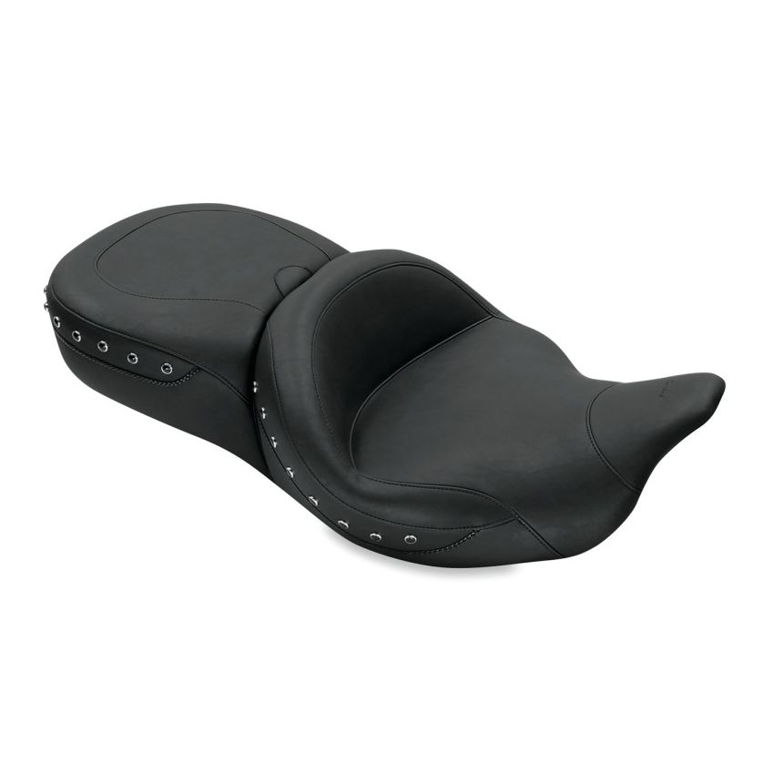 Mustang Motorcycle 79547 Mustang 08-21 Harley Electra Glide,Rd Glide,Rd King,Str Glide Super Tour 1PC Seat Blk Pearls - Black