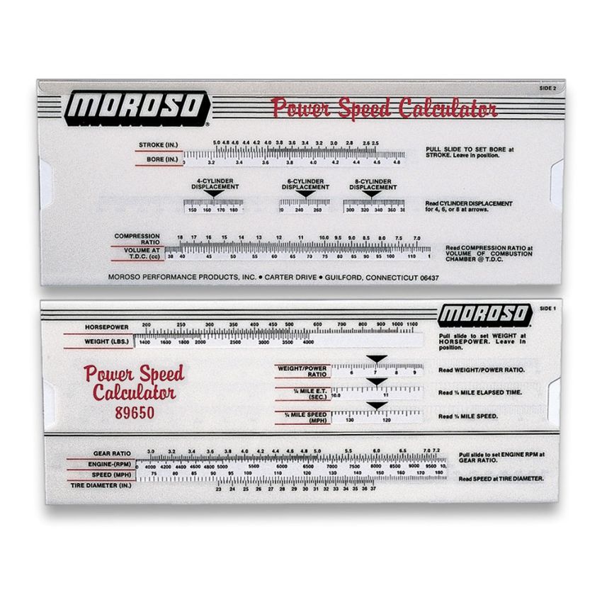 MOROSO MOR89650 Power/Speed Calculator