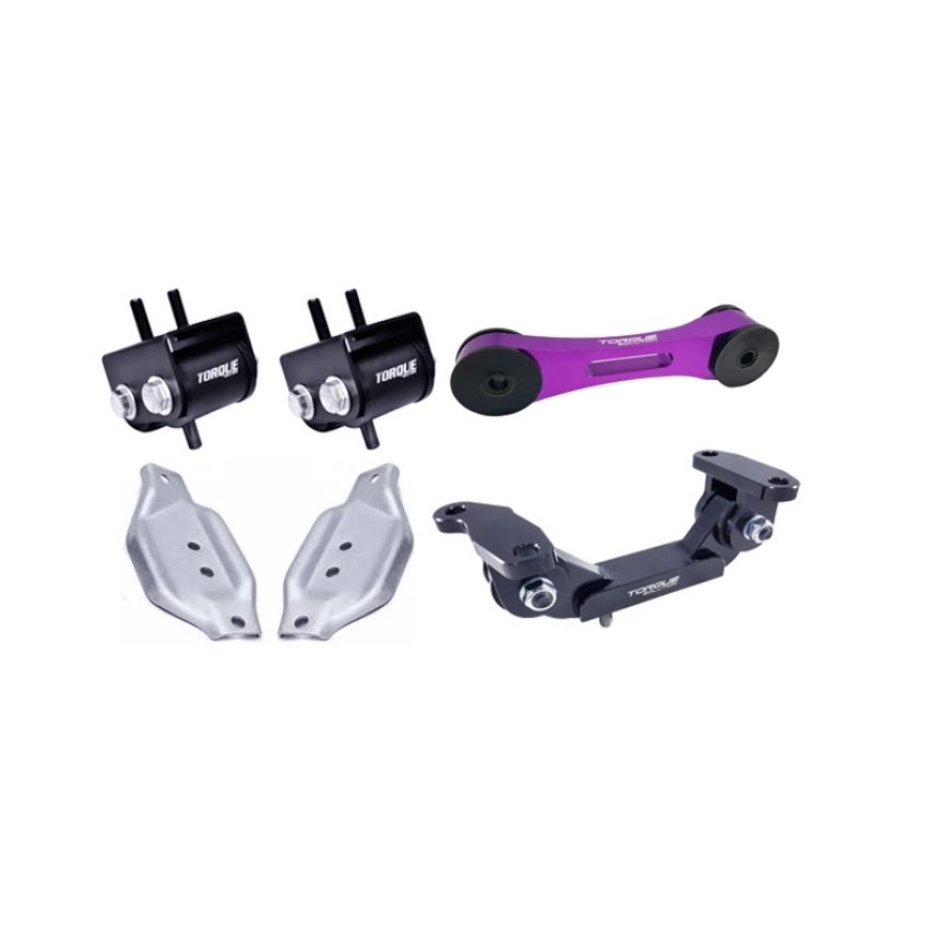 Torque Solution Engine/Trans/Purple Pitch Mount Kit w/Mount Plates - 02-14 Subaru WRX/04+ Subaru STI