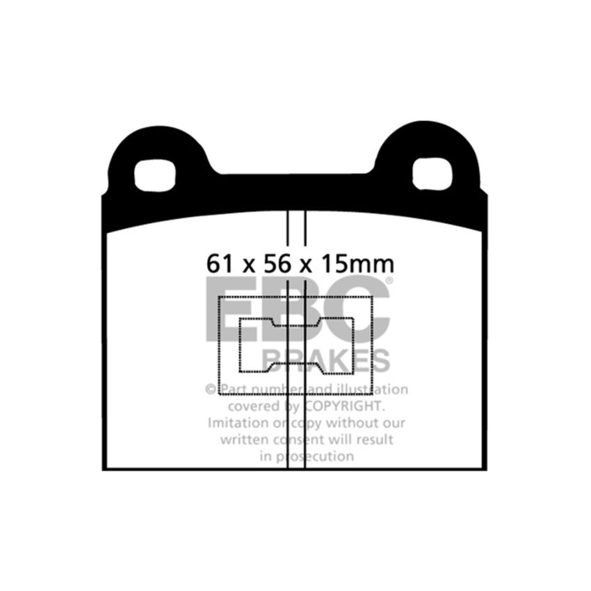 EBC 73-77 Audi Fox 1.5L Ultimax2 Front Brake Pads