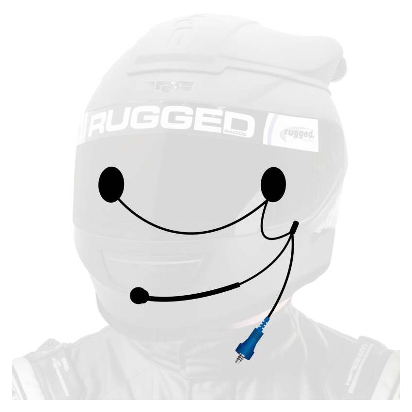 Rugged Radios HK-OFSP-AA OFFROAD Wired Helmet Kit with Alpha Audio Speakers & Mic