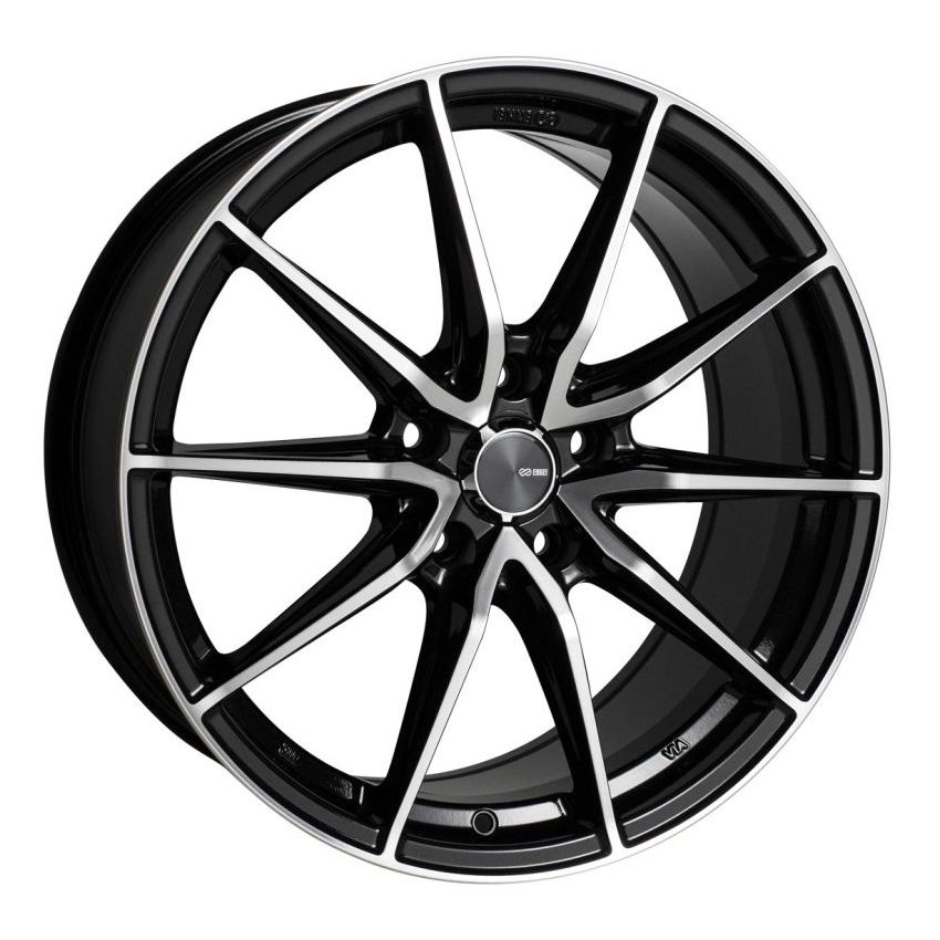 Enkei DRACO 16x7.0 5x114.3 38mm Offset 72.6mm Bore Black Machined Wheel