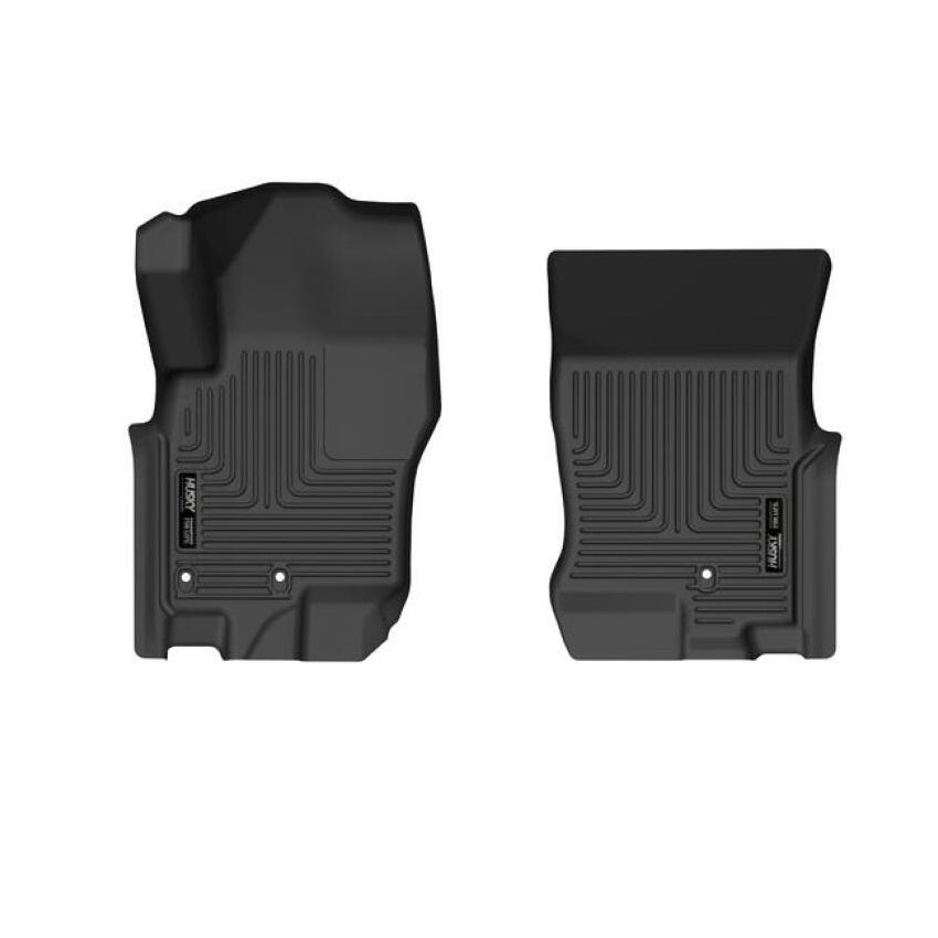 Husky Liners 08-21 Nissan Frontier Crew Cab WeatherBeater Front Row Black Floor Liners