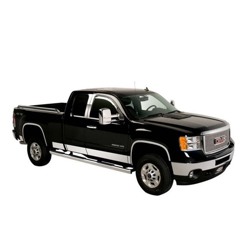 Putco 9751234 15-19 GMC Sierra HD - Crew Cab 8ft Long Box 10pcs Stainless Steel Rocker Panels