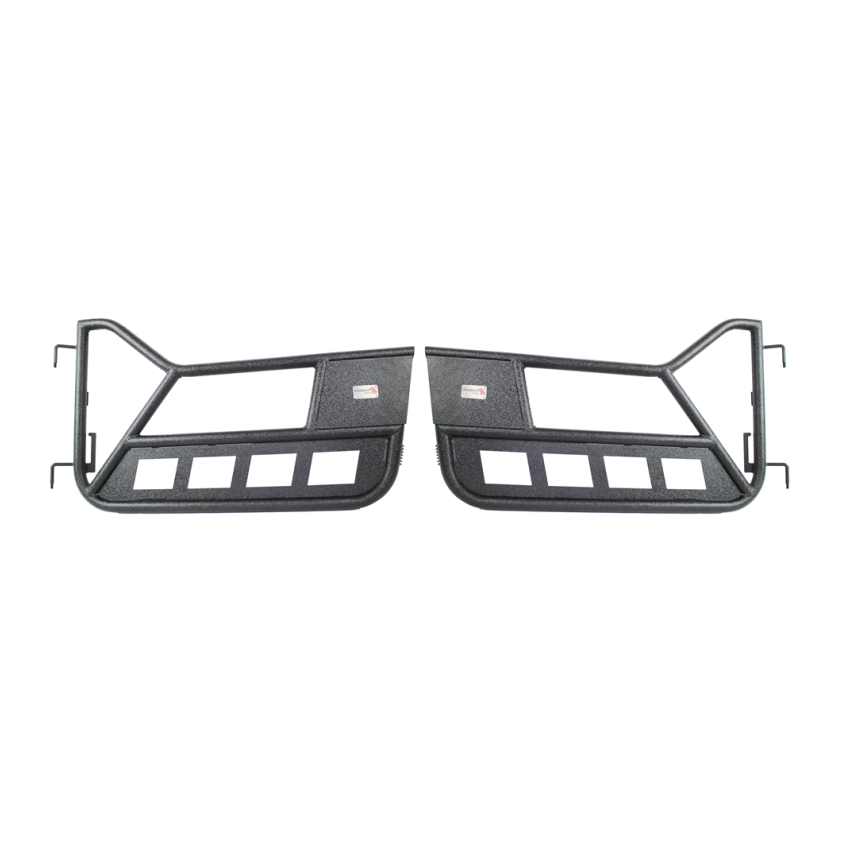 Fishbone Offroad 97-06 Jeep Wrangler TJ Front Tube Doors - Black Textured Powdercoat Steel