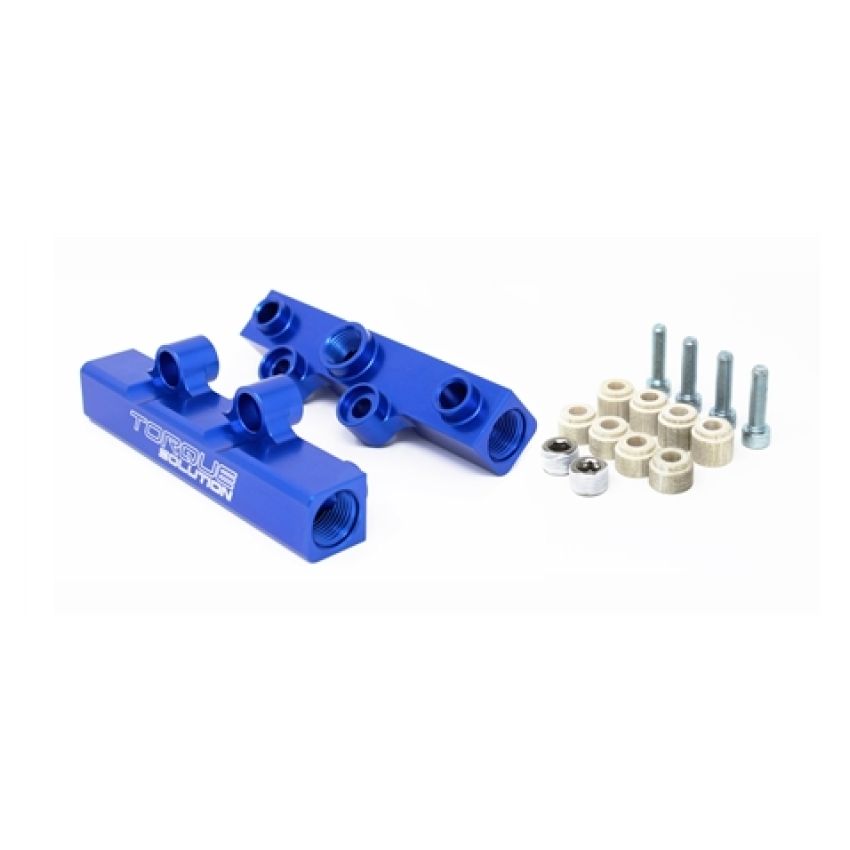 Torque Solution Top Feed Fuel Rails: 02-14 Subaru WRX / 07-18 STI - Blue