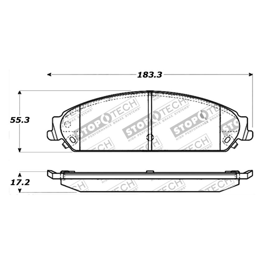 StopTech 06-10 Dodge Charger R/T Sport Performance Front Brake Pads
