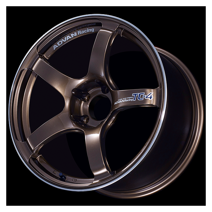 Advan YAD7H50EUAR TC4 17x8.5 +50 5x114.3 Racing Umber Bronze and Ring Wheel