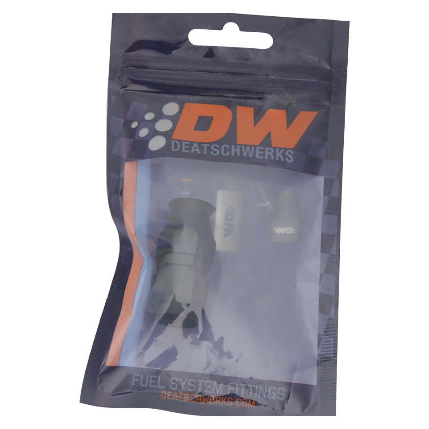 DeatschWerks 6AN Female Swivel Straight Hose End PTFE (Incl 1 Olive Insert) - Anodized Matte Black