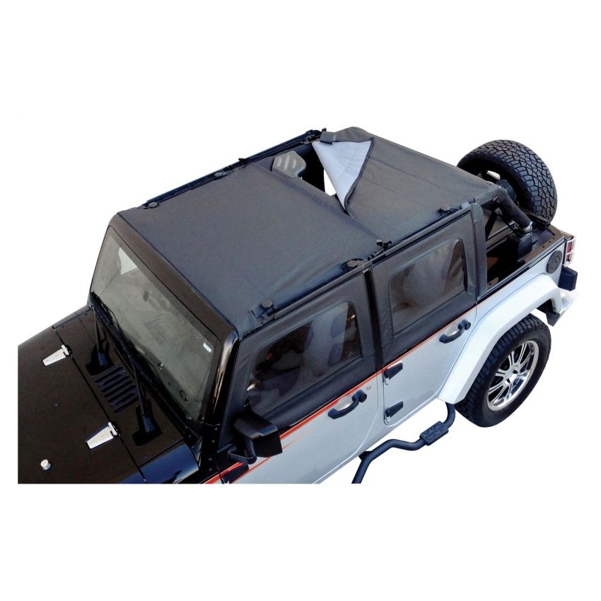 Rampage 2007-2018 Jeep Wrangler(JK) Combo Sun Brief/Safari Top - Black Diamond