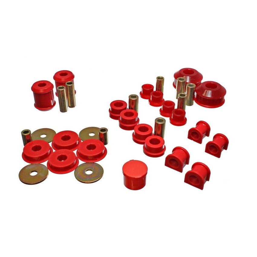 Energy Suspension 5.18115R 03-05 Mitsubishi Lancer EVO 8 Red Hyper-flex Master Bushing Set