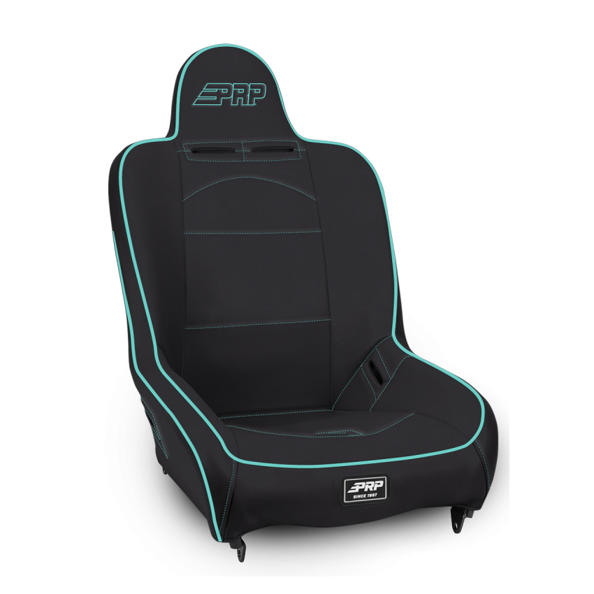 PRP Seats A100110-201-238 PRP Premier High Back Suspension Seat- Black/Teal Vinyl