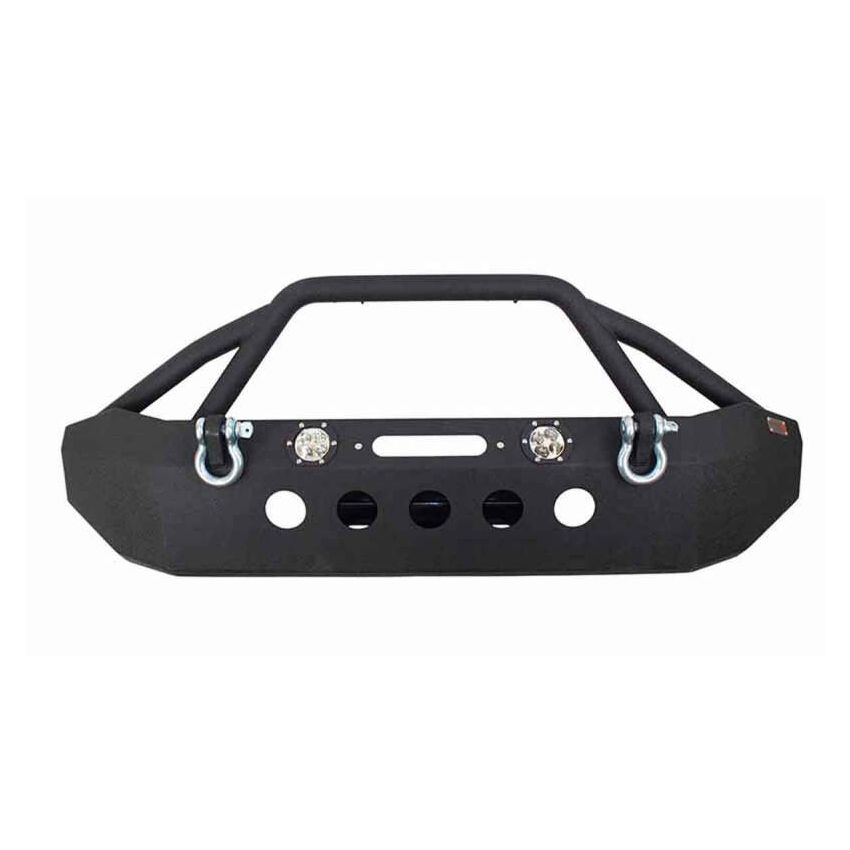 Fishbone Offroad FB22003 07-18 Jeep Wrangler Front Winch Bumper W/LEDs Full Width - Blk Texured Powdercoated