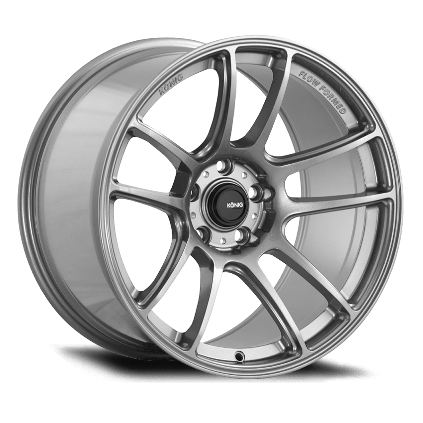 Konig HL8850842T Heliogram 18X8.5 5X108 ET42 Titanium Metallic Knurled Bead Flow Formed