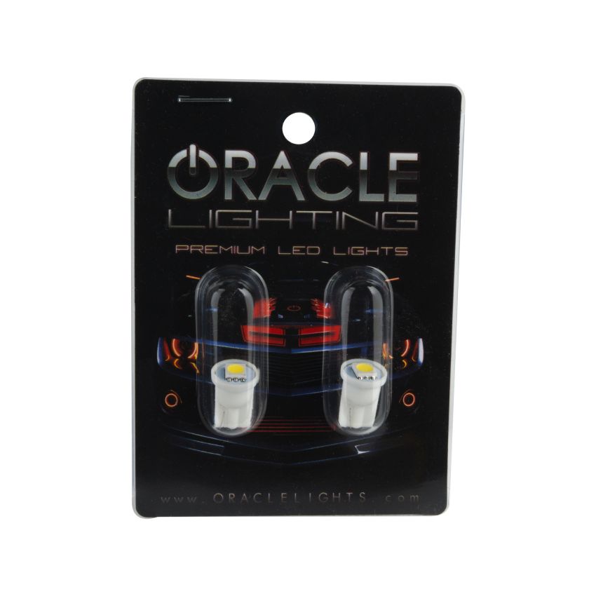 Oracle Lighting 4806-001 T10 1 LED 3-Chip SMD Bulbs, Cool White, Pair