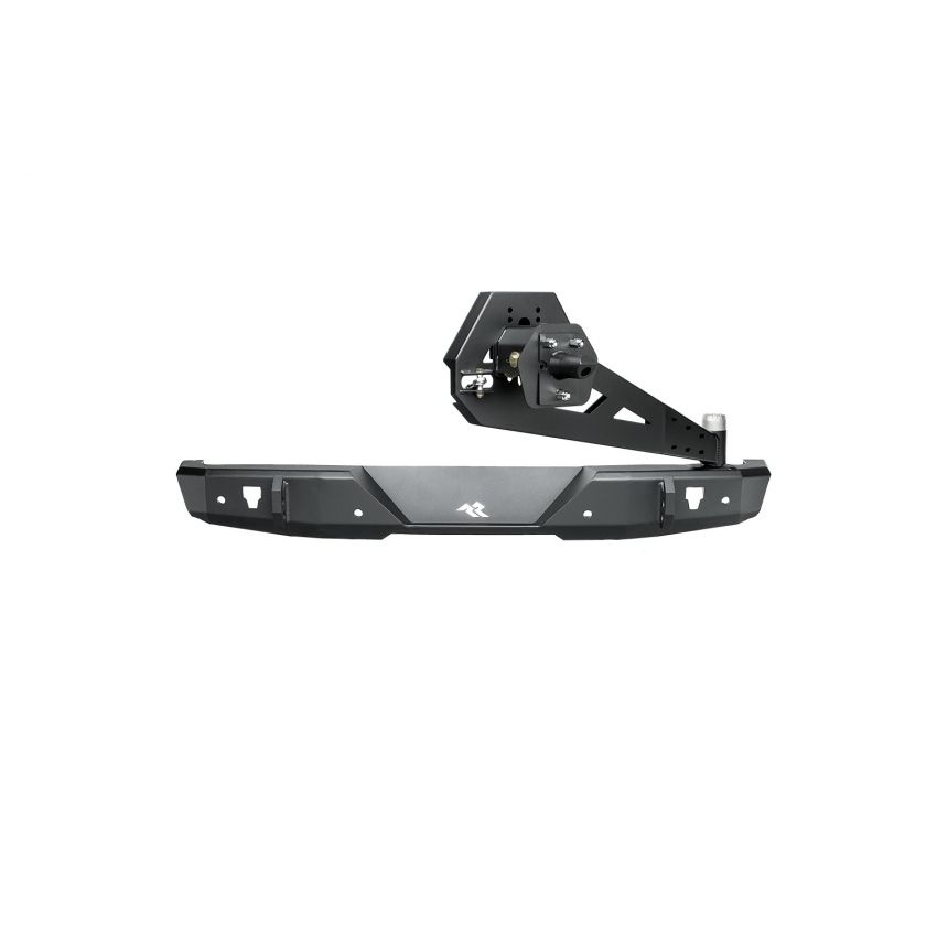 Rugged Ridge 11540.39 18-22 Jeep Wrangler (JL) Rubicon/Spt 2dr HD Rear Bumper w/Swing Out Tire Carrier - Blk