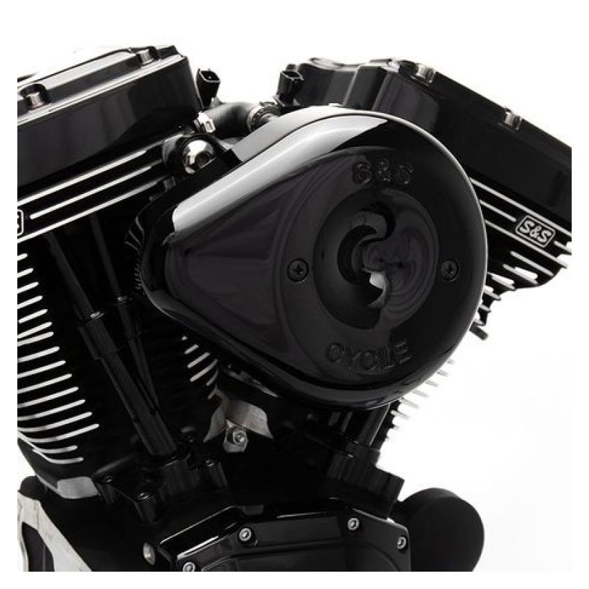 S&S Cycle 170-0523 08-17 Touring/16-17 Softails Models Stealth Air Cleaner Kit w/ Black Teardrop Cover