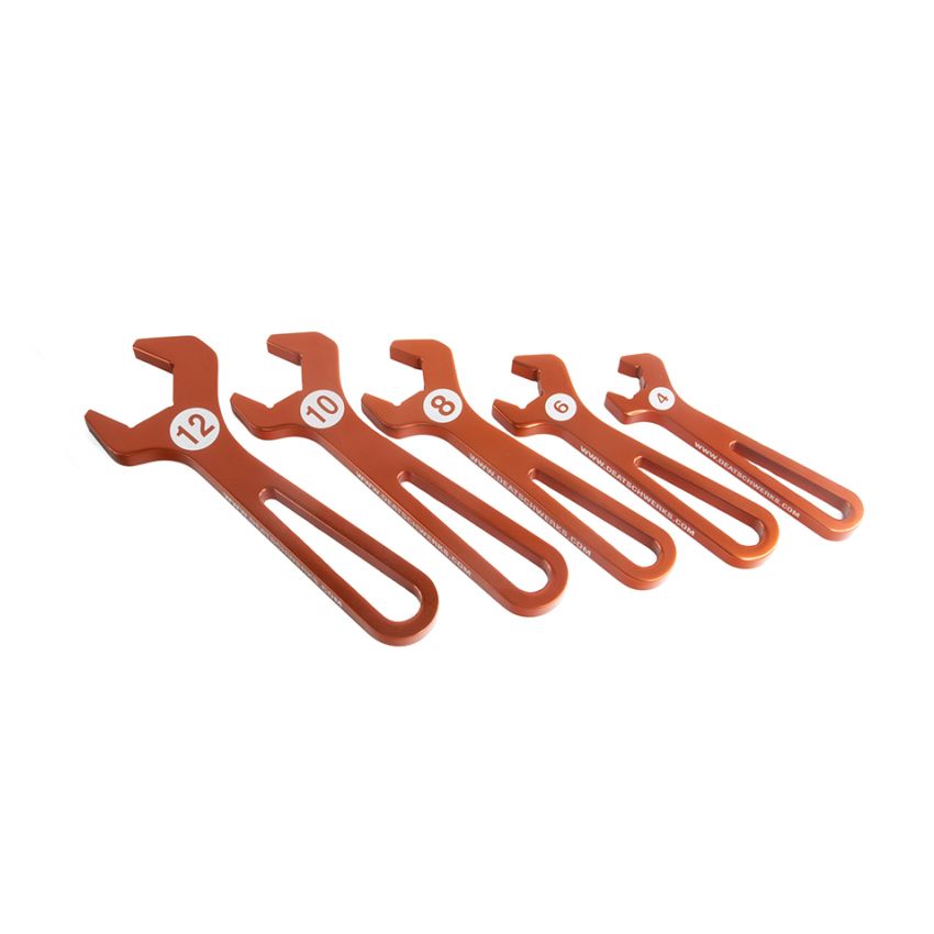 DeatschWerks T6061 AN Hose End Wrench Set (Sizes 4, 6, 8, 10,12)