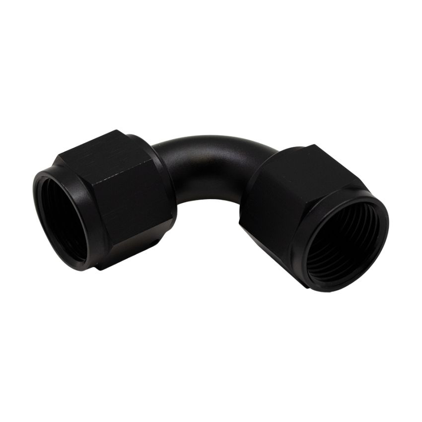 DeatschWerks 10AN Flare Female Swivel 90-Degree to 10AN Flare Female Swivel - Anodized Matte Black