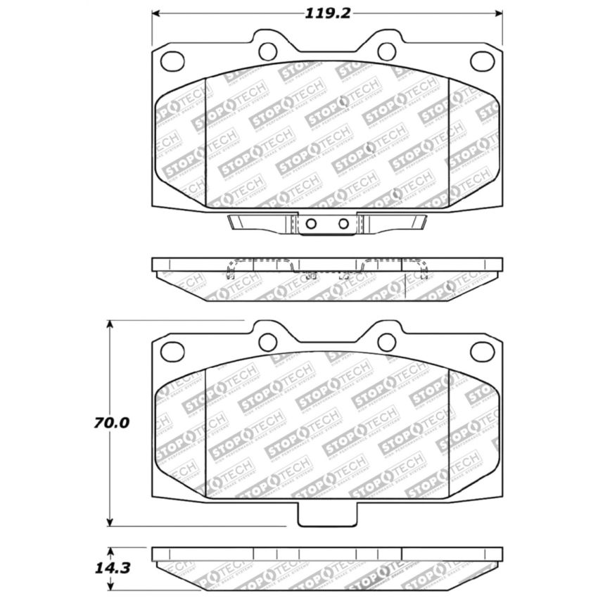 StopTech Performance 06-07 Subaru Impreza WRX/WRX STi Front Brake Pads