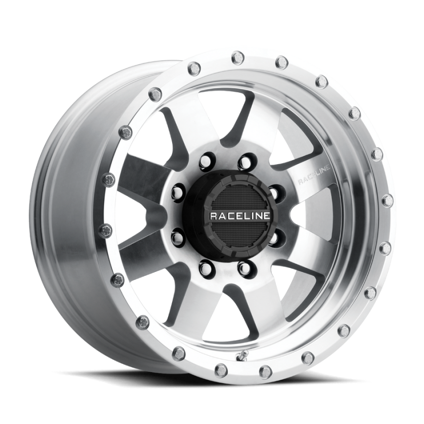 Raceline 935MC Defender 17x9in / 6x139.7 BP / -12mm Offset / 107.95mm Bore - Machined Wheel