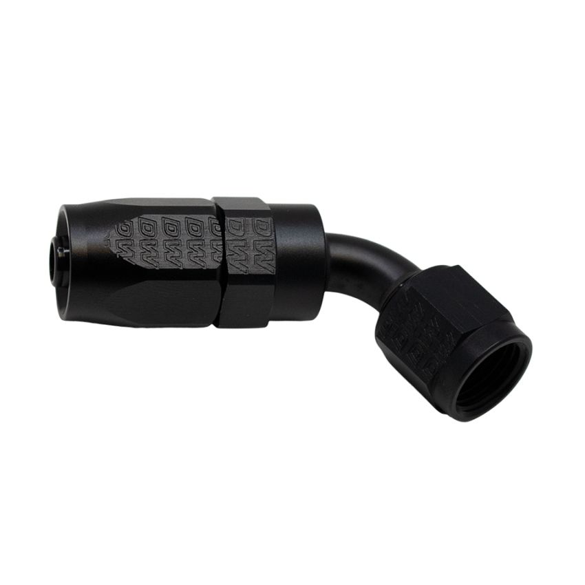 DeatschWerks 6 AN Female Flare Swivel 60-Degree Hose End CPE - Anodized Matte Black