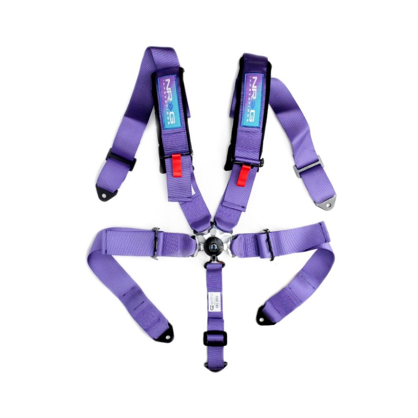 NRG Sfi 16.1 5Pt 3 Inch Seat Belt Harness with Pads / Cam Lock - Purple