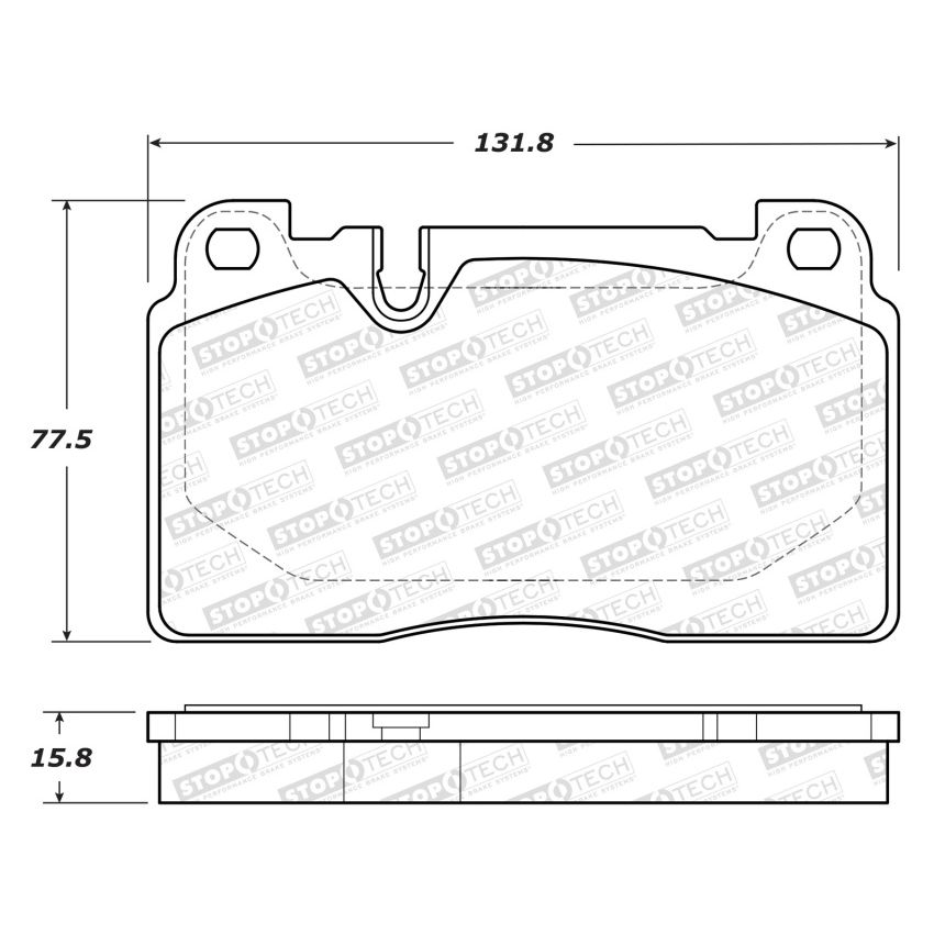 StopTech 07-15 Adui Q7 Street Performance Front Brake Pads