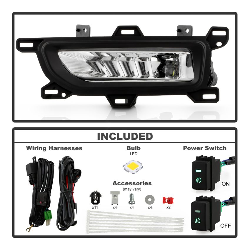 SPYDER 9051333 OEM Style Fog Lights w/Switch - Clear