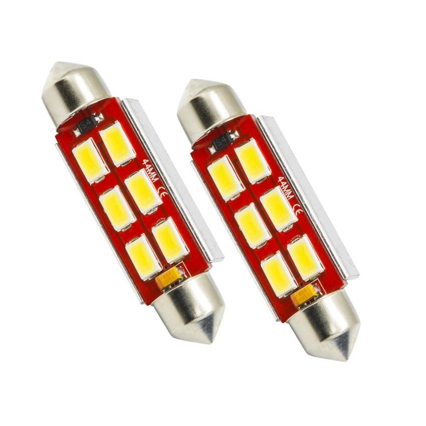 Oracle Lighting 5207-001 44mm 6 LED 3-Chip Festoon Bulbs, Cool White, Pair