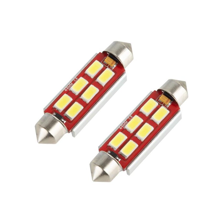 Oracle Lighting 5207-001 44mm 6 LED 3-Chip Festoon Bulbs, Cool White, Pair