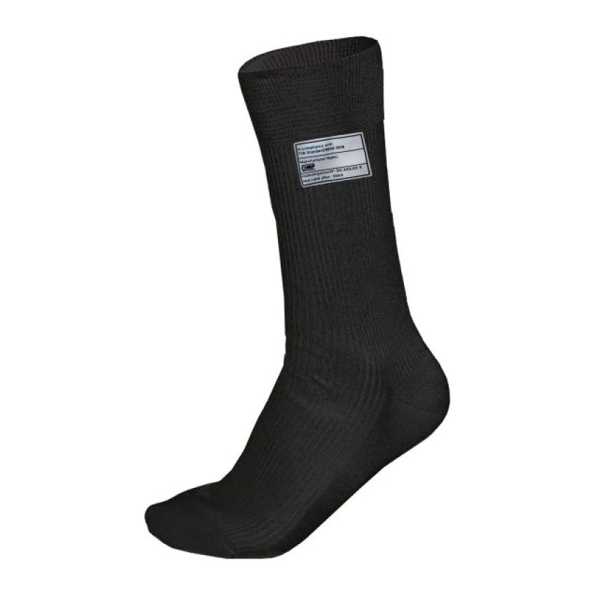 OMP RACING, INC. OMPIE0-0762-A01-071-L Racing Socks Black Nomex Size Large FIA