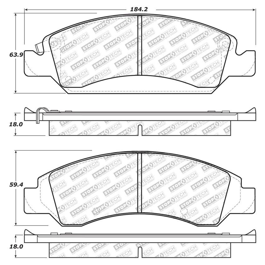 Stoptech 305.13630 Street Select Brake Pads - Front/Rear